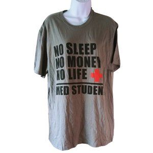 - 👔PORT & COMAPANY GRAPHIC T-SHIRT "NO SLEEP NO MONEY NO LIFE"